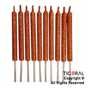 VELA LISA GIBREADA COBRE CON PINCHE X 10